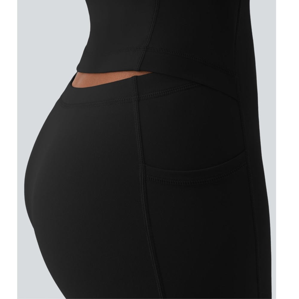 Halara Softlyzero Plush Backless Active Dress-Easy Peezy Edition Black - Picture 3 of 10